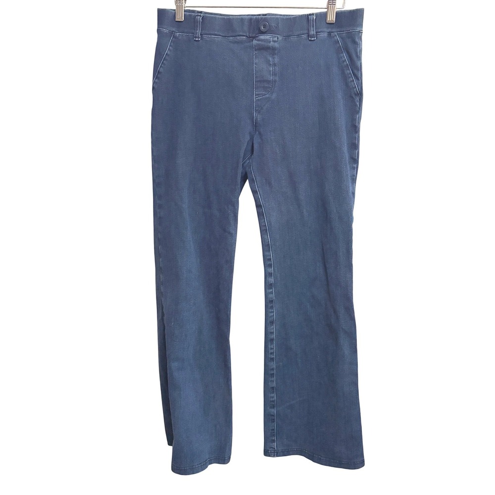 Betabrand Yoga Denim Bootcut Indigo Stretch Pull On Jeans Petite Large‎